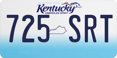 KY license plate 725SRT