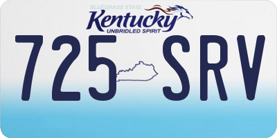 KY license plate 725SRV