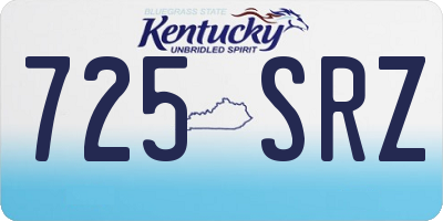 KY license plate 725SRZ