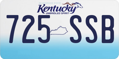 KY license plate 725SSB