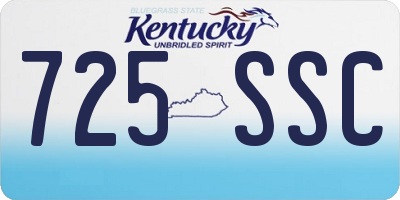 KY license plate 725SSC