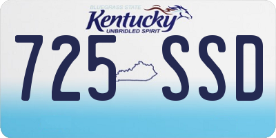 KY license plate 725SSD