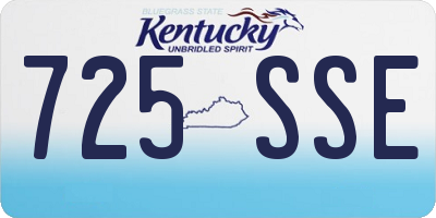 KY license plate 725SSE