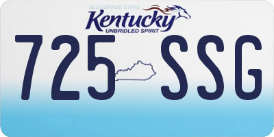 KY license plate 725SSG
