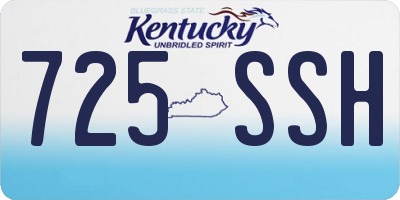 KY license plate 725SSH