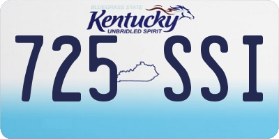 KY license plate 725SSI