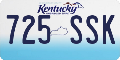 KY license plate 725SSK