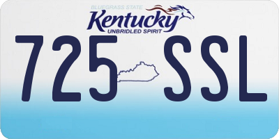 KY license plate 725SSL