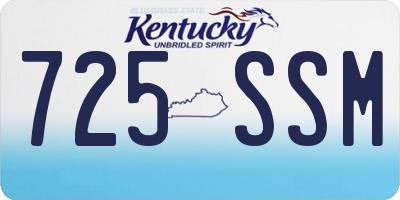 KY license plate 725SSM