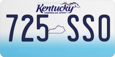 KY license plate 725SSO