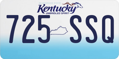 KY license plate 725SSQ