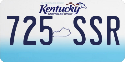 KY license plate 725SSR