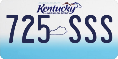 KY license plate 725SSS