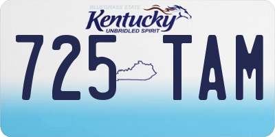KY license plate 725TAM