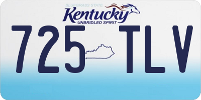 KY license plate 725TLV