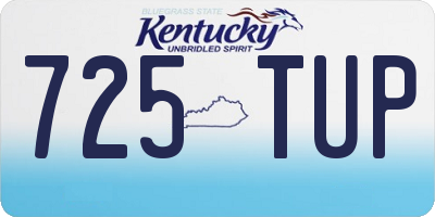 KY license plate 725TUP