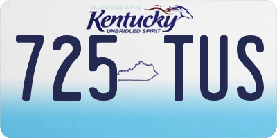 KY license plate 725TUS