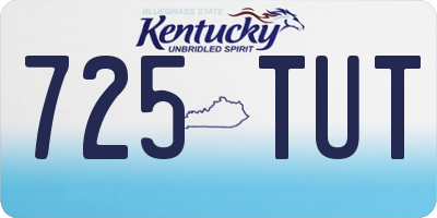 KY license plate 725TUT