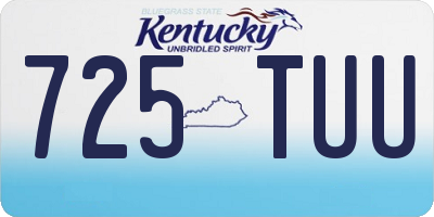 KY license plate 725TUU
