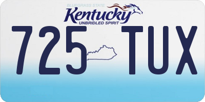 KY license plate 725TUX