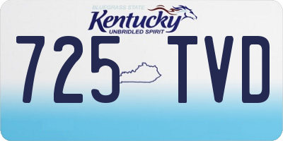 KY license plate 725TVD