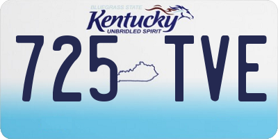 KY license plate 725TVE