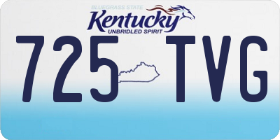 KY license plate 725TVG