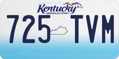KY license plate 725TVM