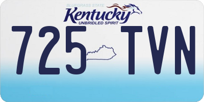 KY license plate 725TVN