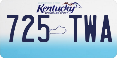 KY license plate 725TWA