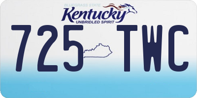 KY license plate 725TWC