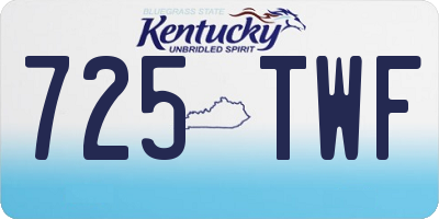 KY license plate 725TWF