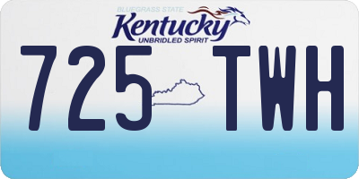 KY license plate 725TWH