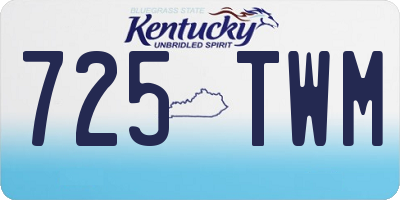 KY license plate 725TWM