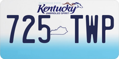 KY license plate 725TWP