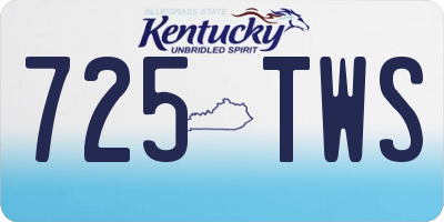 KY license plate 725TWS
