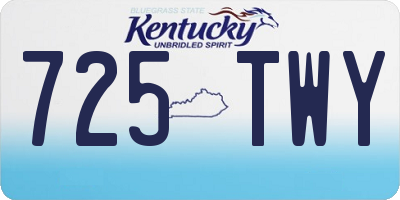 KY license plate 725TWY