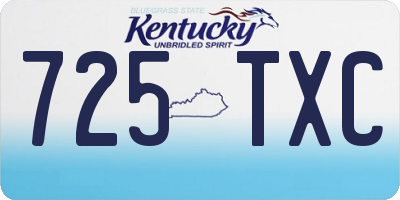 KY license plate 725TXC