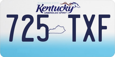 KY license plate 725TXF