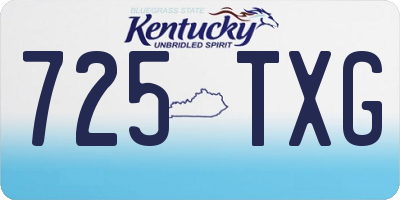 KY license plate 725TXG
