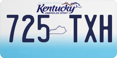 KY license plate 725TXH
