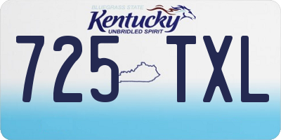 KY license plate 725TXL