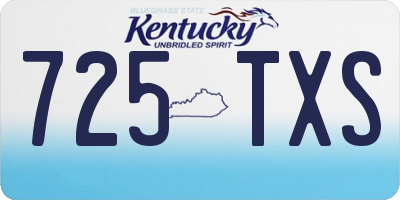 KY license plate 725TXS