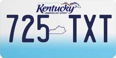 KY license plate 725TXT