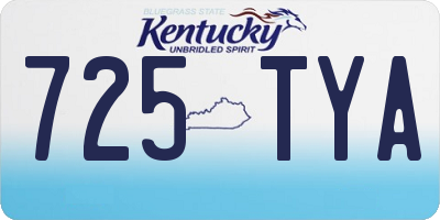 KY license plate 725TYA