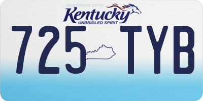 KY license plate 725TYB