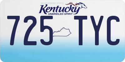 KY license plate 725TYC