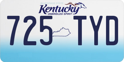 KY license plate 725TYD