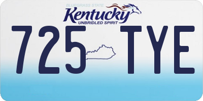 KY license plate 725TYE