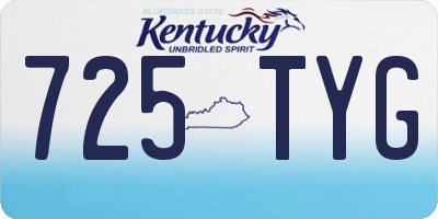 KY license plate 725TYG
